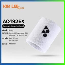 Băng cổ tay YONEX chặn mồ hôi cao cấp - Băng tay thể thao dành cho Cầu lông, bóng đá, bóng rổ, tennis, GYM 7