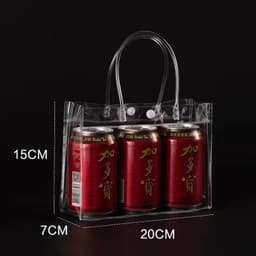 HC0339 TÚI XÁCH NHỰA PVC TRONG SUỐT ĐA NĂNG, TÚI MUA SẮM, TÚI ĐỰNG BÌNH GIỮ NHIỆT,TÚI ĐỰNG QUÀ 3