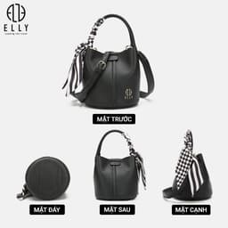 [Tặng hộp 20.10] Túi xách nữ ELLY EL221 túi đeo vai shoulder bag thời trang cao cấp kèm túi mini 6