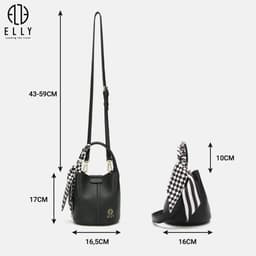 [Tặng hộp 20.10] Túi xách nữ ELLY EL221 túi đeo vai shoulder bag thời trang cao cấp kèm túi mini 5