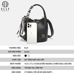 [Tặng hộp 20.10] Túi xách nữ ELLY EL221 túi đeo vai shoulder bag thời trang cao cấp kèm túi mini 4