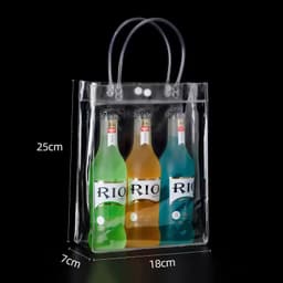 HC0339 TÚI XÁCH NHỰA PVC TRONG SUỐT ĐA NĂNG, TÚI MUA SẮM, TÚI ĐỰNG BÌNH GIỮ NHIỆT,TÚI ĐỰNG QUÀ 8