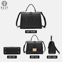 [Tặng hộp 20.10] Túi xách nữ thời trang ELLY EL248 xách tay đeo vai đeo chéo da tổng hợp cao cấp chính hãng 5