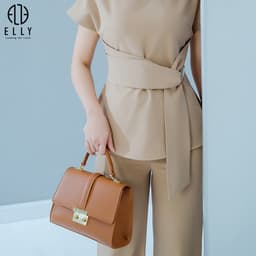 [Tặng hộp 20.10] Túi xách nữ thời trang ELLY EL248 xách tay đeo vai đeo chéo da tổng hợp cao cấp chính hãng 2