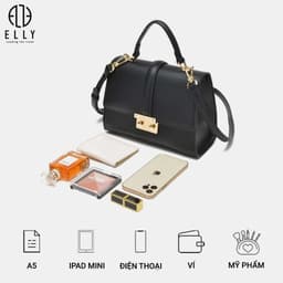 [Tặng hộp 20.10] Túi xách nữ thời trang ELLY EL248 xách tay đeo vai đeo chéo da tổng hợp cao cấp chính hãng 7