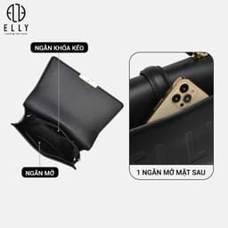[Tặng hộp 20.10] Túi xách nữ thời trang ELLY EL248 xách tay đeo vai đeo chéo da tổng hợp cao cấp chính hãng 6
