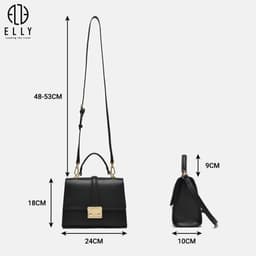 [Tặng hộp 20.10] Túi xách nữ thời trang ELLY EL248 xách tay đeo vai đeo chéo da tổng hợp cao cấp chính hãng 4