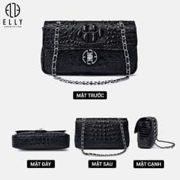 [Tặng hộp 20.10] Túi xách nữ ELLY ET97 túi đeo chéo đeo vai da thật cao cấp thời trang tiện dụng 5