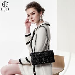 [Tặng hộp 20.10] Túi xách nữ ELLY ET97 túi đeo chéo đeo vai da thật cao cấp thời trang tiện dụng 2