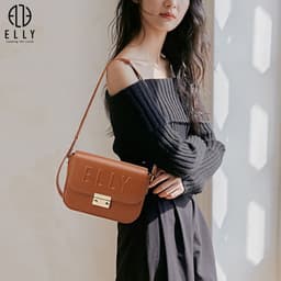 [Tặng hộp 20.10] Túi xách nữ da thật ELLY ET174 túi đeo vai đeo chéo cao cấp chính hãng 2