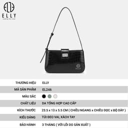 [Tặng hộp 20.10] Túi xách nữ thời trang ELLY EL246 đeo vai xách tay da tổng hợp cao cấp chính hãng 2