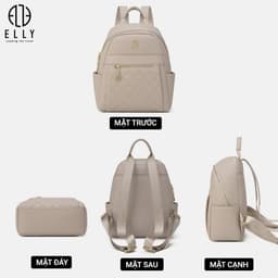 [Tặng hộp 20.10] Balo nữ ELLY EBH34 da tổng hợp cao cấp balo thời trang công sở đựng iPad chính hãng 5
