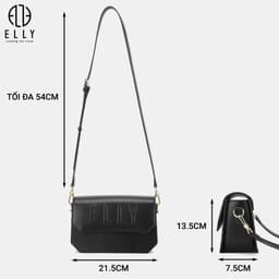 [Tặng hộp 20.10] Túi xách nữ da thật ELLY ET167 túi đeo vai đeo chéo cao cấp chính hãng 3
