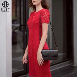 [Tặng hộp 20.10] Túi xách nữ da thật ELLY ET167 túi đeo vai đeo chéo cao cấp chính hãng 2