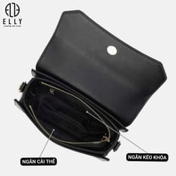[Tặng hộp 20.10] Túi xách nữ da thật ELLY ET167 túi đeo vai đeo chéo cao cấp chính hãng 5