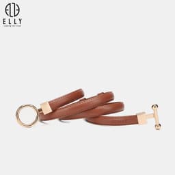 Thắt lưng nữ ELLY ED67 khóa chốt da thật cao cấp dây nịt nữ thời trang chính hãng 6