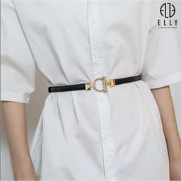 Thắt lưng nữ ELLY ED67 khóa chốt da thật cao cấp dây nịt nữ thời trang chính hãng 2