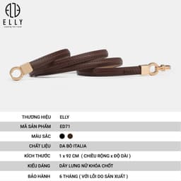 Thắt lưng nữ ELLY ED71 khóa chốt da thật cao cấp dây nịt nữ thời trang chính hãng 3