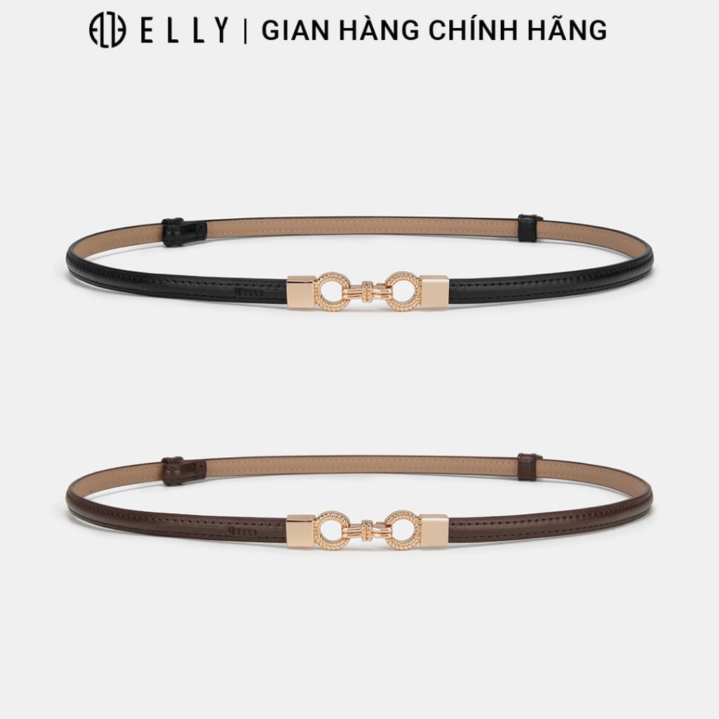 Thắt lưng nữ ELLY ED71 khóa chốt da thật cao cấp dây nịt nữ thời trang chính hãng