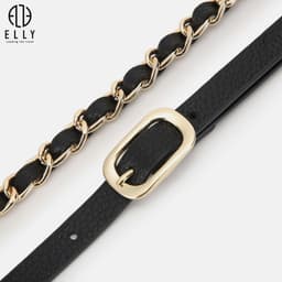 Thắt Lưng Nữ Da Thật ELLY ED66 Dây Nịt Nữ Khóa Xỏ Kim Cao Cấp Thanh Lịch Phối Đồ Công Sở Chính Hãng 6