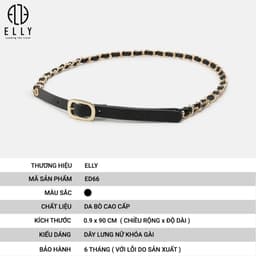 Thắt Lưng Nữ Da Thật ELLY ED66 Dây Nịt Nữ Khóa Xỏ Kim Cao Cấp Thanh Lịch Phối Đồ Công Sở Chính Hãng 3