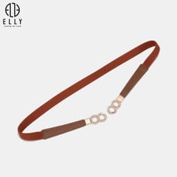 Thắt lưng nữ ELLY ED69 khóa móc da thật cao cấp chun co giãn dây nịt nữ thời trang 5