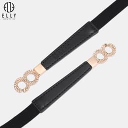 Thắt lưng nữ ELLY ED69 khóa móc da thật cao cấp chun co giãn dây nịt nữ thời trang 7