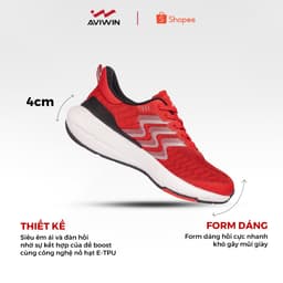 [AVB001] [Tặng Kèm Tất] Giày Chạy Bộ Nam AVIWIN AviBoost, Giày Thể Thao Đàn Hồi, Chống Trơn Trượt 5