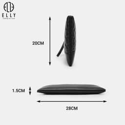 [Tặng hộp 20.10] Clutch nữ ELLY EC58 clutch cầm tay da thật cao cấp nhập khẩu dự tiệc công sở sang trọng 5