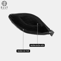 [Tặng hộp 20.10] Clutch nữ ELLY EC58 clutch cầm tay da thật cao cấp nhập khẩu dự tiệc công sở sang trọng 6