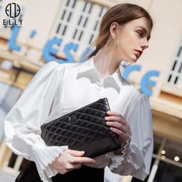 [Tặng hộp 20.10] Clutch nữ ELLY EC58 clutch cầm tay da thật cao cấp nhập khẩu dự tiệc công sở sang trọng 2