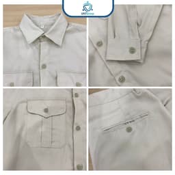 [LẺ ÁO] Bảo Hộ Lao Động UNTG Màu Ghi May Kĩ Chất Vải Kaki Nam Định Mềm Mát Bảo Hộ Thợ Điện, Sửa Xe 7