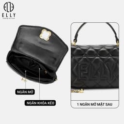 [Tặng hộp 20.10] Túi xách nữ thời trang ELLY EL227 đeo chéo xách tay đeo vai cao cấp chính hãng 6
