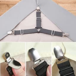 Combo bộ 4 kẹp chun cố định ga giường góc nệm chống xe dịch, có thể điều chỉnh kích thước 7
