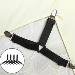 Combo bộ 4 kẹp chun cố định ga giường góc nệm chống xe dịch, có thể điều chỉnh kích thước 6