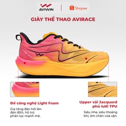 [AVR] [Tặng Kèm Tất] Giày Chạy Bộ AVIWIN AviRace AVR Đế Carbon Siêu Nhẹ, Thoáng Khí, Chống Trượt Cao 4