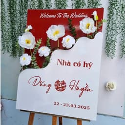 Bảng Welcome Dạm Ngõ In Tên Theo Yêu Cầu Decor Lễ Ăn Hỏi Cao Cấp 3