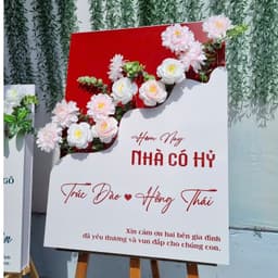 Bảng Welcome Dạm Ngõ In Tên Theo Yêu Cầu Decor Lễ Ăn Hỏi Cao Cấp 4