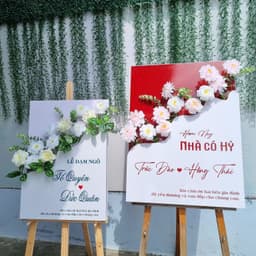 Bảng Welcome Dạm Ngõ In Tên Theo Yêu Cầu Decor Lễ Ăn Hỏi Cao Cấp 5