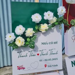 Bảng Welcome Dạm Ngõ In Tên Theo Yêu Cầu Decor Lễ Ăn Hỏi Cao Cấp 6