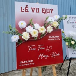 Bảng Welcome Dạm Ngõ In Tên Theo Yêu Cầu Decor Lễ Ăn Hỏi Cao Cấp 7