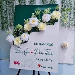 Bảng Welcome Dạm Ngõ In Tên Theo Yêu Cầu Decor Lễ Ăn Hỏi Cao Cấp 8