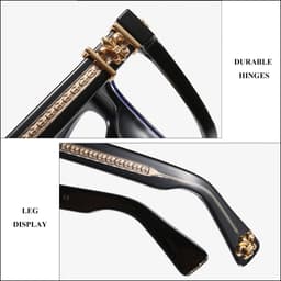 Gọng kính cận thời trang nam nữ NARO EYEWEAR  dáng vuông nhựa cao cấp hoạ tiết sắc nét- 2207 6