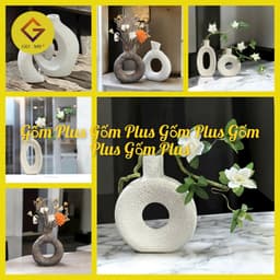 Lọ hoa nghệ thuật phong cách Bắc Âu men atlantic, bình hoa trái tim tình yêu, gốm sứ sáng tạo, decor, gốm sứ Bát Tràng 1