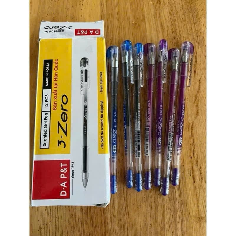 Hộp 12 Cây Bút Gel 3-Zero D.A P&T Korea - 0.38mm ( Hàn Quốc)
