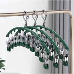 Móc Treo Quần Áo Chống Trượt, Phơi Đồ Lót Đa Năng Có Khóa Chống Rơi Bằng Thép Chắc Chắn, tiện lợi, tiết kiệm diện tích 8