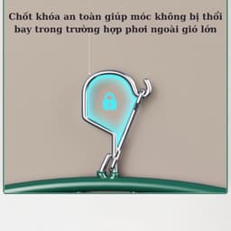 Móc Treo Quần Áo Chống Trượt, Phơi Đồ Lót Đa Năng Có Khóa Chống Rơi Bằng Thép Chắc Chắn, tiện lợi, tiết kiệm diện tích 2