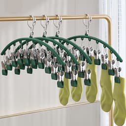 Móc Treo Quần Áo Chống Trượt, Phơi Đồ Lót Đa Năng Có Khóa Chống Rơi Bằng Thép Chắc Chắn, tiện lợi, tiết kiệm diện tích 9