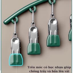Móc Treo Quần Áo Chống Trượt, Phơi Đồ Lót Đa Năng Có Khóa Chống Rơi Bằng Thép Chắc Chắn, tiện lợi, tiết kiệm diện tích 7