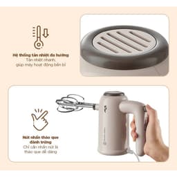 Máy Đánh Trứng Bear HM - 5H01J29, Công Suất 125w - Que Inox 304, Kèm Chân Chế Dựng Máy, Hàng Chính Hãng 7